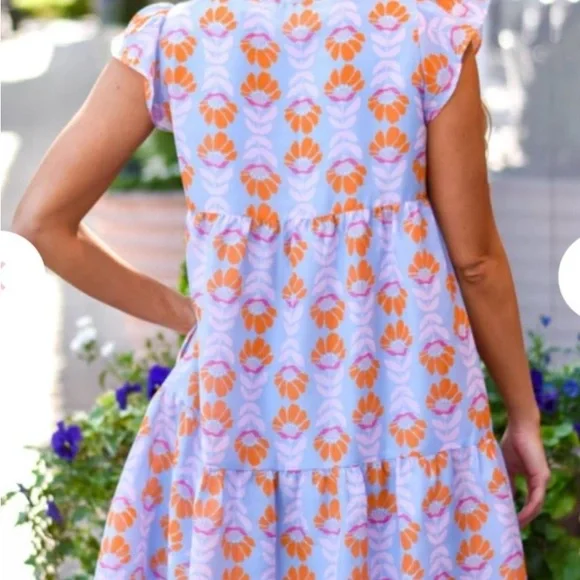 J Marie Violet floral dress. S. GUC - Picture 3 of 6